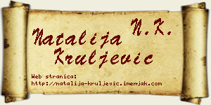 Natalija Kruljević vizit kartica